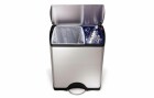 Simplehuman Recyclingbehälter CW1830 46 Liter, Silber, Material