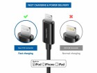 deleyCON USB 2.0-Kabel USB C - Lightning 0.15 m