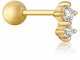 Ania Haie Ohrstecker Double Sparkle Barbell 925 Sterling Silber
