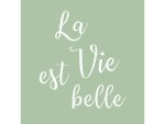 Braun + Company Papierservietten La vie est belle, 33 cm x