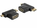 DeLock Adapter HDMI - Micro-HDMI (HDMI-D)/Mini-HDMI (HDMI-C)