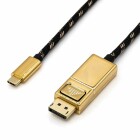 Roline Gold USB-C - DisplayPort Verbindungskabel - 1 m - Schwarz