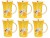 Bild 0 Mila Kaffeetasse Flowerboy 500 ml, 6 Stück, Gelb, Material