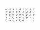 Creativ Company Schriftschablone Buchstaben und Zahlen 3 Blatt, Breite