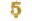 Bild 0 Amscan Zahlenkerze Nummer 5, 1 Stück, Detailfarbe: Gold