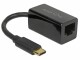 Bild 0 DeLock Netzwerk-Adapter USB-C ? RJ45 1Gbps, Schwarz