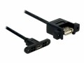 DeLock USB2.0-Kabel A-MicroB: Buchse-Buchse, 1m, zum