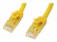 StarTech.com - 1m CAT6 Ethernet Cable, 10 Gigabit Snagless RJ45 650MHz 100W PoE Patch Cord, CAT 6 10GbE UTP Network Cable w/Strain Relief, Yellow, Fluke Tested/Wiring is UL Certified/TIA - Category 6 - 24AWG (N6PATC1MYL)