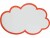 Bild 0 Franken Moderationskarten Wolke 62 x 37 cm, Weiss/Rot, 20