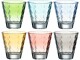 Leonardo Trinkglas Optic Pastell 215 ml, 6 Stück, Mehrfarbig