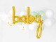 Partydeco Folienballon Baby 73.5 x 75.5 cm Gold, 1