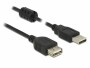 DeLock USB 2.0-Verlängerungskabel mit Ferritkern USB A - USB