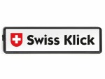 Swiss Klick Kennzeichenhalter Langformat Hinterseite Schwarz