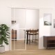 vidaXL Schiebetür ESG-Glas und Aluminium 76x205 cm Weiß