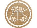 Woodies Stempel Auto mit Tannenbaum 1 Stück, Motiv: Festtage