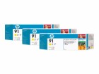 HP Tinte - Nr. 91 (C9485A) Yellow (3er-Pack)