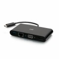 C2G USB C to HDMI, VGA, USB A & RJ45 A