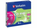 Verbatim CD-RW 0.7 GB, Slimcase (5 Stück), Medientyp: CD-RW