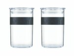 Bodum Vorratsglas Presso 2 Stück, 0.6 l, Schwarz/Transparent