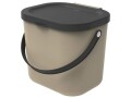 Rotho Recyclingbehälter Albula 6 l, Braun, Material: Recycling
