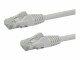 StarTech.com - 2m CAT6 Ethernet Cable, 10 Gigabit Snagless RJ45 650MHz 100W PoE Patch Cord, CAT 6 10GbE UTP Network Cable w/Strain Relief, White, Fluke Tested/Wiring is UL Certified/TIA - Category 6 - 24AWG (N6PATC2MWH)