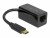 Bild 1 DeLock Netzwerk-Adapter USB-C ? RJ45 1Gbps, Schwarz