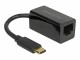 Bild 3 DeLock Netzwerk-Adapter USB-C ? RJ45 1Gbps, Schwarz