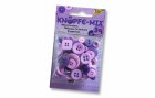 Folia Knöpfe-Mix Ton in Ton, Lila, Detailfarbe: Violett