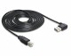 DeLock Delock Easy-USB2.0-Kabel A-B: 2m, USB-A Anschluss 90ø