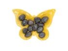 Esschert Design Wassertränke Schmetterling mit Steinen, Grundfarbe: Gelb