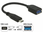 DeLock USB3.1 Adapterkabel, A - C, 10cm, SW