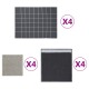 vidaXL , Farbe: Grau, Material: 100 % Baumwolle, Lieferung umfasst: