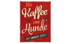 Nostalgic Art Haftmagnet Kaffee und Hunde 1 Stück, Rot/Weiss