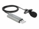 DeLock Mikrofon USB Krawatten/Lavier, Omnidirektional