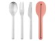 BergHOFF Besteck-Set to go Picknick Leo 3-teilig, Silber/Pink