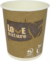 NEUTRAL Kaffeebecher 1dl 710 PLA, Love Nature 80 Stück