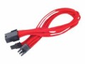 SilverStone Stromverlängerungskabel 8Pin - 6+2Pin PCIe Rot, Kabeltyp