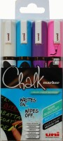 UNI-BALL  Chalk Marker 1,8-2,5mm PWE5M.4C.2 4 Farben, Etui, Kein