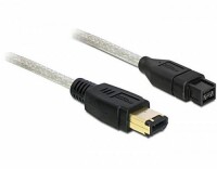 DeLock FireWire-Kabel 400Mbps 9Pin-6Pin 2 m, Datenanschluss
