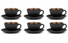 Bitz Kaffeetasse 240 ml, 6 Stück, Braun/Schwarz, Material