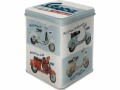Nostalgic Art Teebeutel-Box Vespa Blau/Rot/Weiss, Detailfarbe: Rot, Weiss