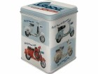 Nostalgic Art Teebeutel-Box Vespa Blau/Rot/Weiss, Detailfarbe: Weiss, Blau