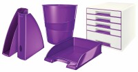 Leitz Papierkorb WOW 15 Liter 52781062 violett, Kein