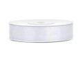 Partydeco Satinband 1.2 cm x 25 m, Weiss, Breite