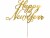 Image 0 Partydeco Kuchen-Topper Happy New Year 1 Stück, Gold, Material