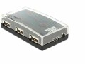 DeLock USB-Hub 61393 4x USB-A, Stromversorgung: Netzteil, USB