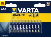 Varta Batterie Longlife AAA 10 Stück, Batterietyp: AAA