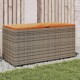 vidaXL Gartentruhe Grau 110x50x54 cm Poly Rattan Akazienholz