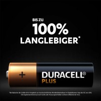 DURACELL  Batterie Plus Power MN1500 AA, LR6, 1.5V 4 Stück