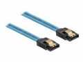 DeLock SATA-Kabel UV Leuchteffekt blau 50 cm, Datenanschluss